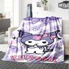 1pc Kuromi blanket Lightweight Flannel Throw for Sofa Bed Travel Camping Livingroom Office Couch Chair