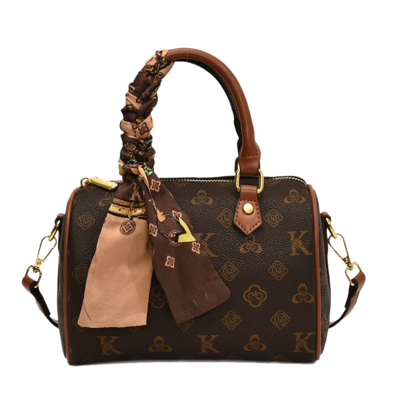 2025 Autumn Retro Print Women s French Shoulder & Crossbody Pillow Bag with Letter & Vintage Floral Design