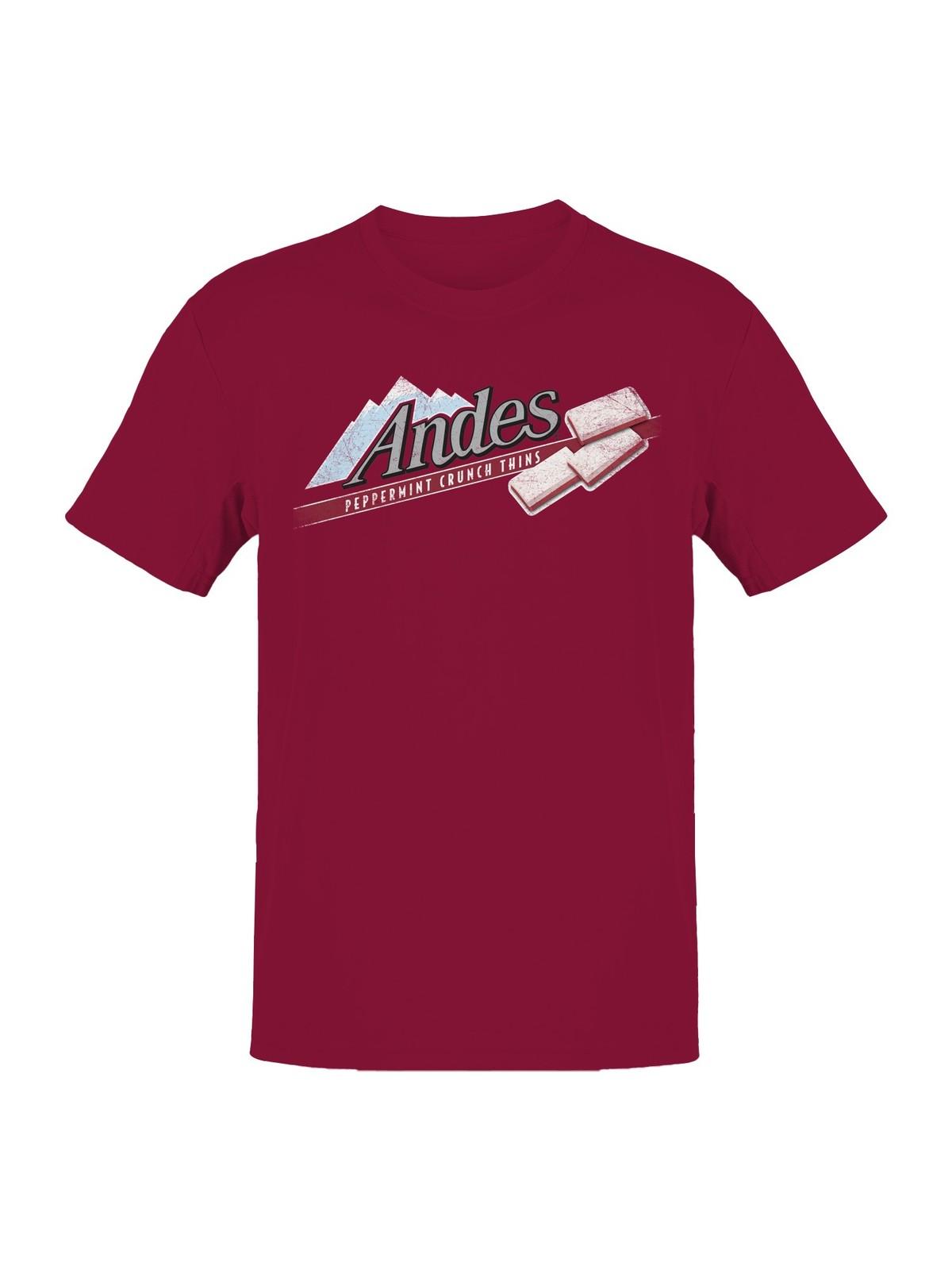 Officially Licensed Andes Mint Chocolate Candy Bars Mens T-shirt S
