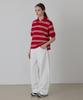 Kwinseulaebis Stripe Collar Half Sleeve Pk T-Shirt_Red_2Colors
