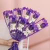 Cute Bear Rose Bouquet Transparent Packaging Bear Rose Bouquet Romantic Single Rose Bear Gift for Valentine Day Mother Day