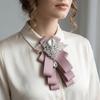 Adjustable Rhinestone Collar Flower British Style Men's Suit Accessory  Suit Accessories