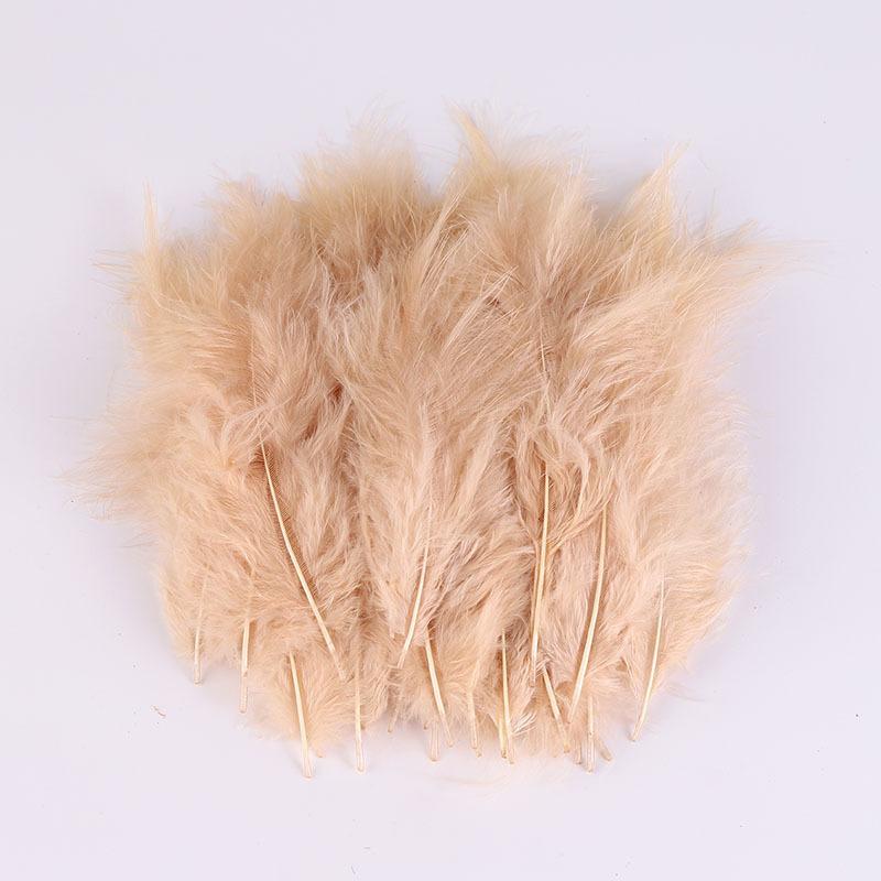 50Pcs Cross-Border Turkey Hairy Tail Plush Feather Colored Feather Dream Catcher Feather Light Bobo Ball Feather