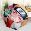 1pc Naruto Automatic Umbrella - 8-Rib Portable Folding Black Iron Frame for Outdoor, Beach, Travel 0905179