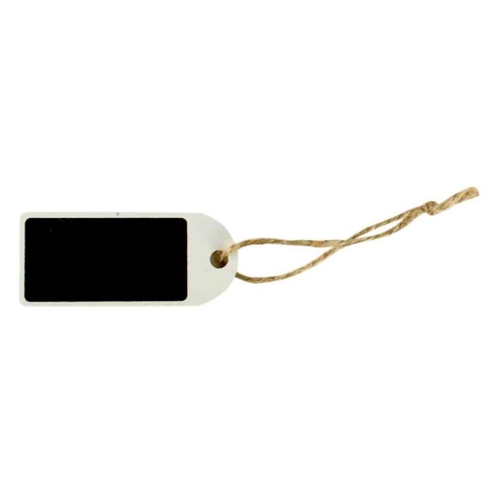 MégaCréa DIY - Etiquette Tags ardoise rectangle blanc 7 cm 3 pièces