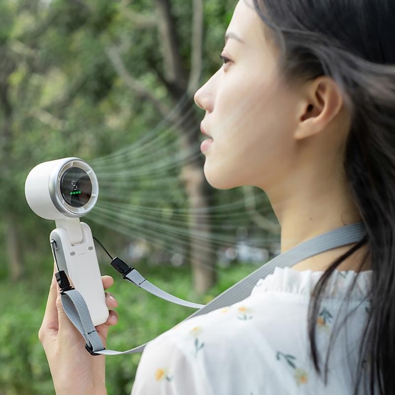 Battery Operated  Pocket Fan Handheld Turbos Fan Extended Battery 3600mAh Convenient for Travel/Outdoor