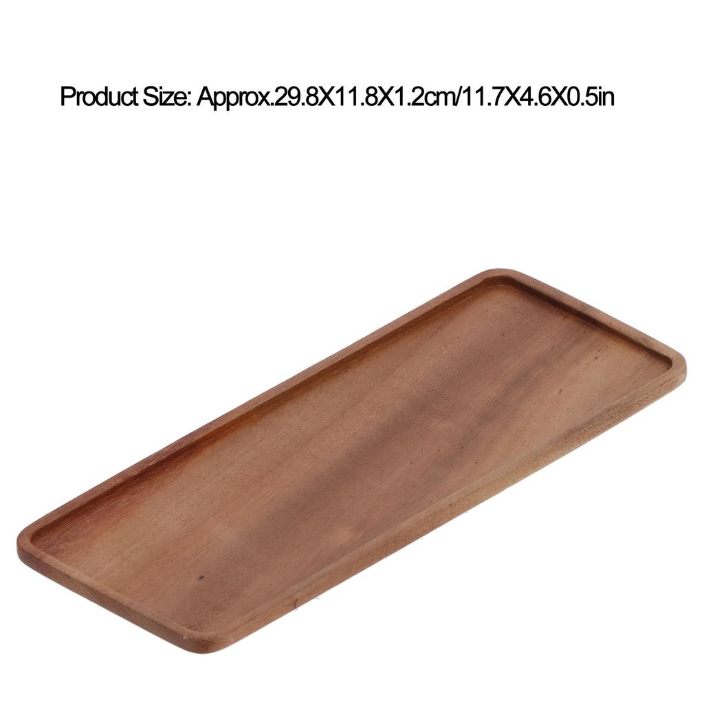 Tea Set Tray Walnut Hand Polished Clear Texture High Hardness Service Tray for Hotel Home