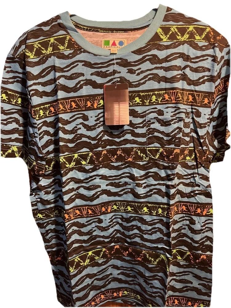 

Tropicalia Shirt Men’s Medium Blue Short Sleeve Cotton Tee NWT 4XL