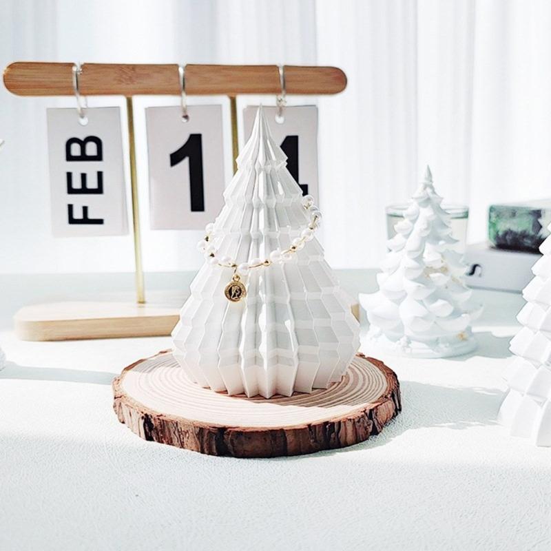 Delicate Christmas Tree Silicone Mold DIY Geometric Jewelry Holder Molds Aromatherapy Soap Casting Mould Handmade Gift