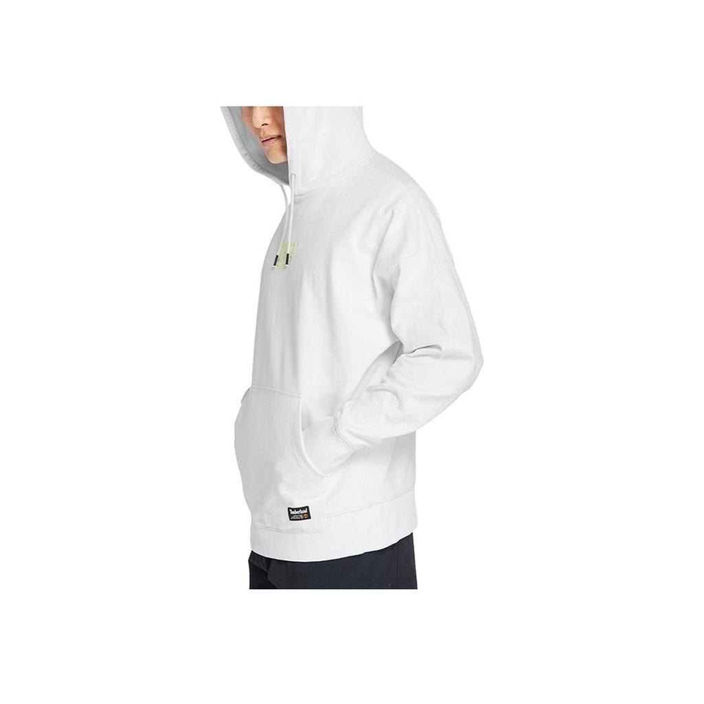 Timberland Men's Graphic Print Pullover Hoodie White A2DXU-BH7
