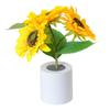 Sunflower Night Light: Rechargeable LED Bedroom Decoration Atmosphere Lamp, Ideal Birthday Gift for Girls.
