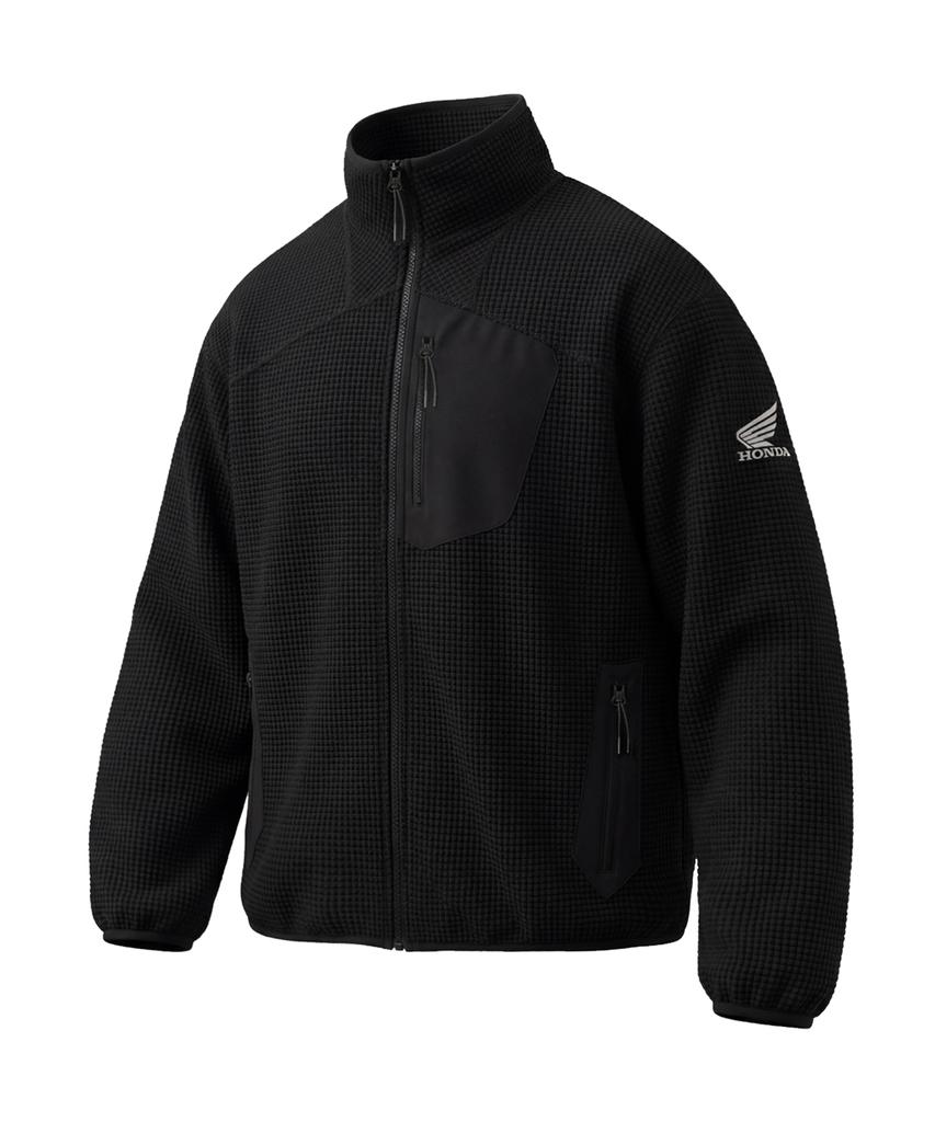 Phyps Motorcycle H-Tech Grid Fleece Jacket Black