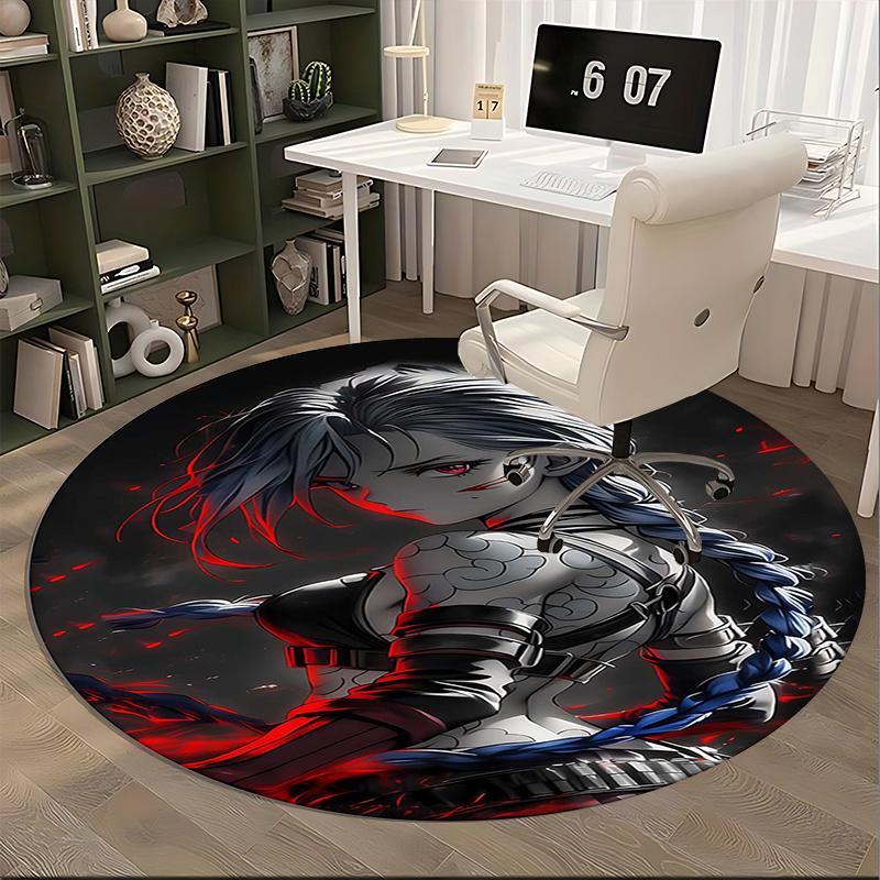 Jinx (League of Legends) Chair mat Round Rug Office carpet, Non slip, Suitable for Living Rooms, Bedrooms Decor 1205545a