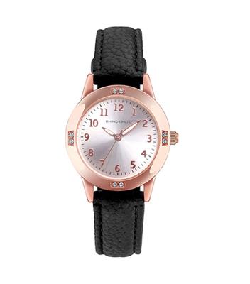 Analoge Legierung Kleideruhr Echte Lederuhr Damenuhr, Mädchenuhr, Schlicht, Dünn, Modisch, Lässig, Quarz, Wasserdicht, Schlank, Zifferblatt, Uhr, Armband,
