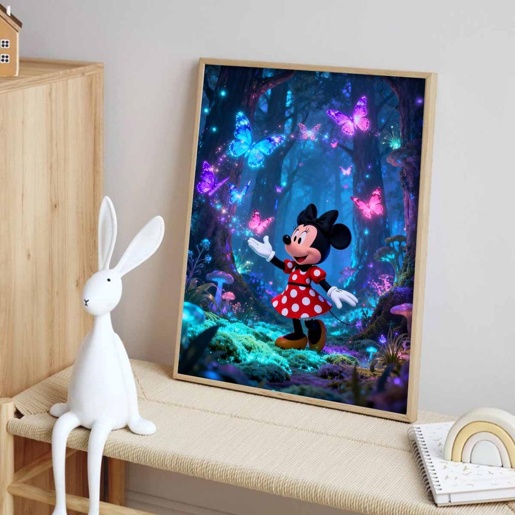 Disney diamond painting kit handmade diy5D home decoration gift unique magic forest butterflies fantasy Mickey Mouse Minnie Mouse art