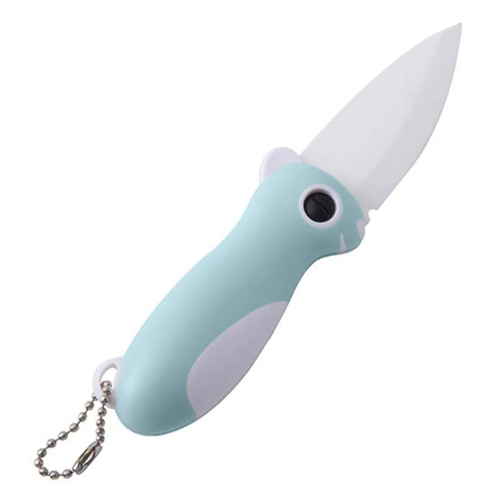 Ceramic Folding Fruit Knife Household Creative and Cute Mini Portable Sharp Knife Fruit Peeler Multi-functional Cartoon Peeler