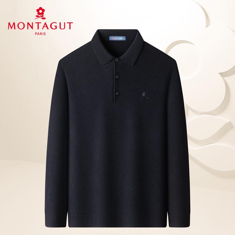 MONTAGUT Men's Polo Collar Knit Sweater
