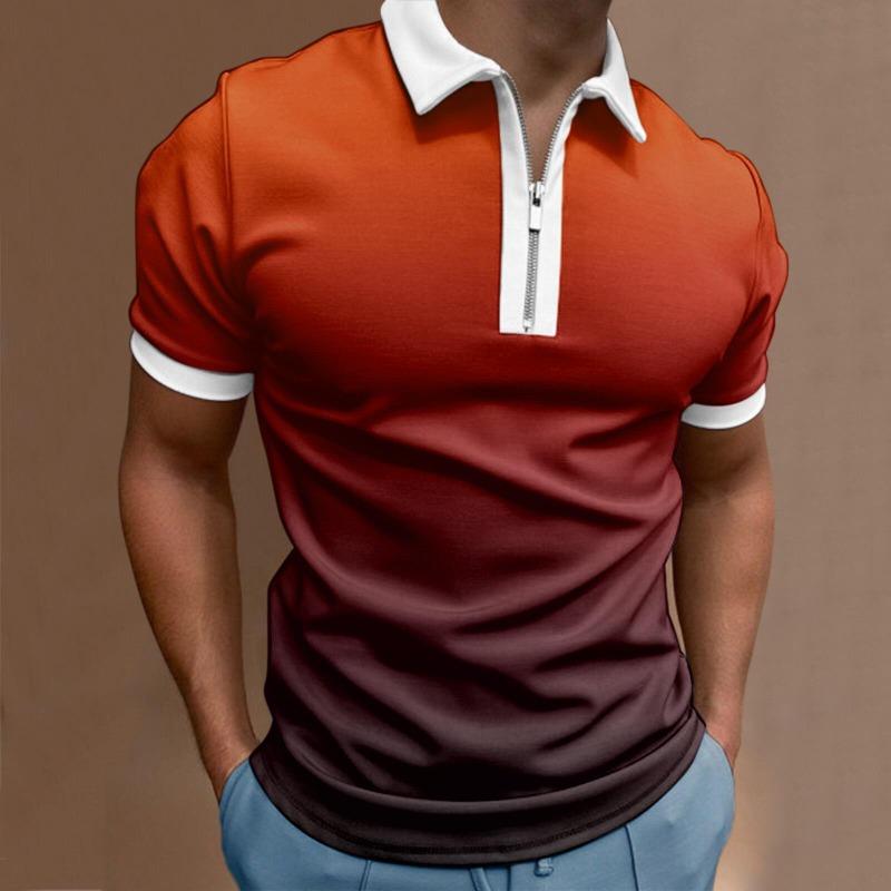 

Мужская летняя рубашка-поло с принтом, короткий рукав, мужская повседневная футболка, свободный топ 3XL