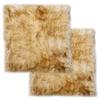 Chair Cushion - vidaXL - Genuine Sheepskin - 40x40 Cm - Brown - Interior (x2)