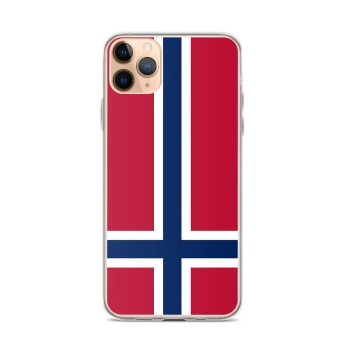 Coque iPhone - Norvège - Drapeau - Souple - Flerfarget - TPU gjennomsiktig
