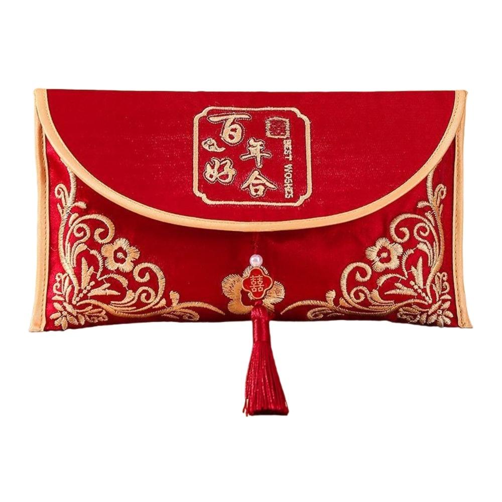 Brocade Cloth Tassel Brocade Red Envelope Spring Festival New Year Money Bag  Party Gifts