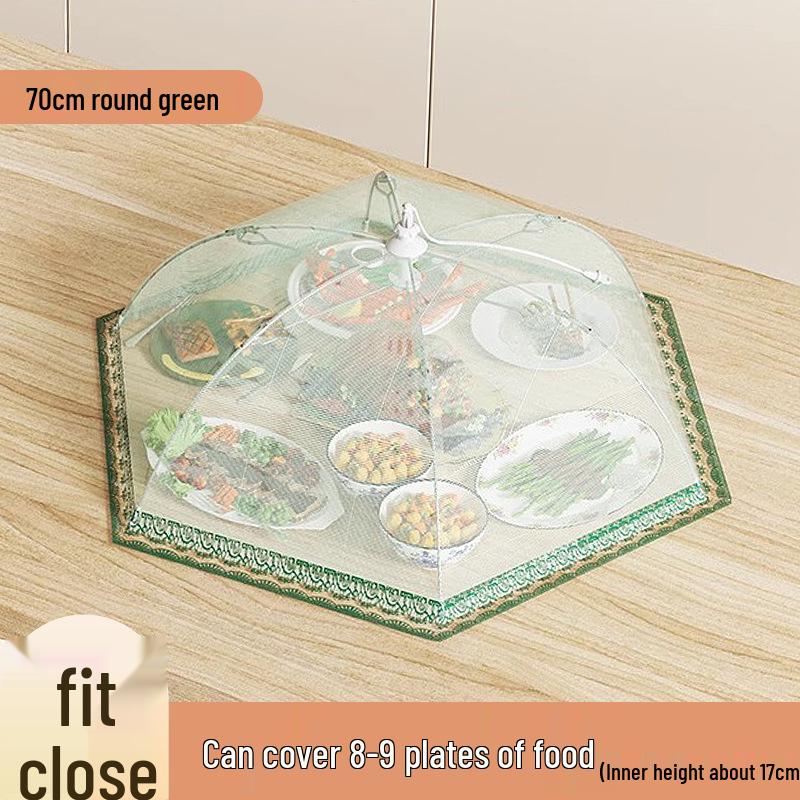 Shuwan Foldable Insect-Resistant Food Cover - Breathable, Dustproof, and Flyproof Umbrella for Household Dishes
