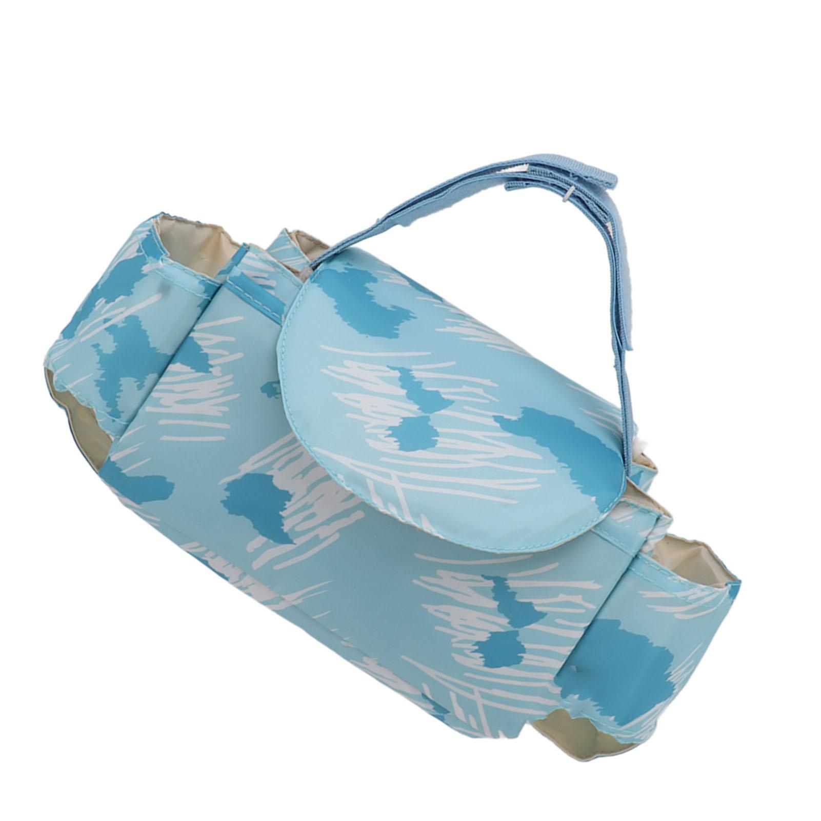 

Universal Stroller Organizer Adjustable Large Capacity Water Blue Graffiti Baby Stroller Diaper Bag for Outdoor