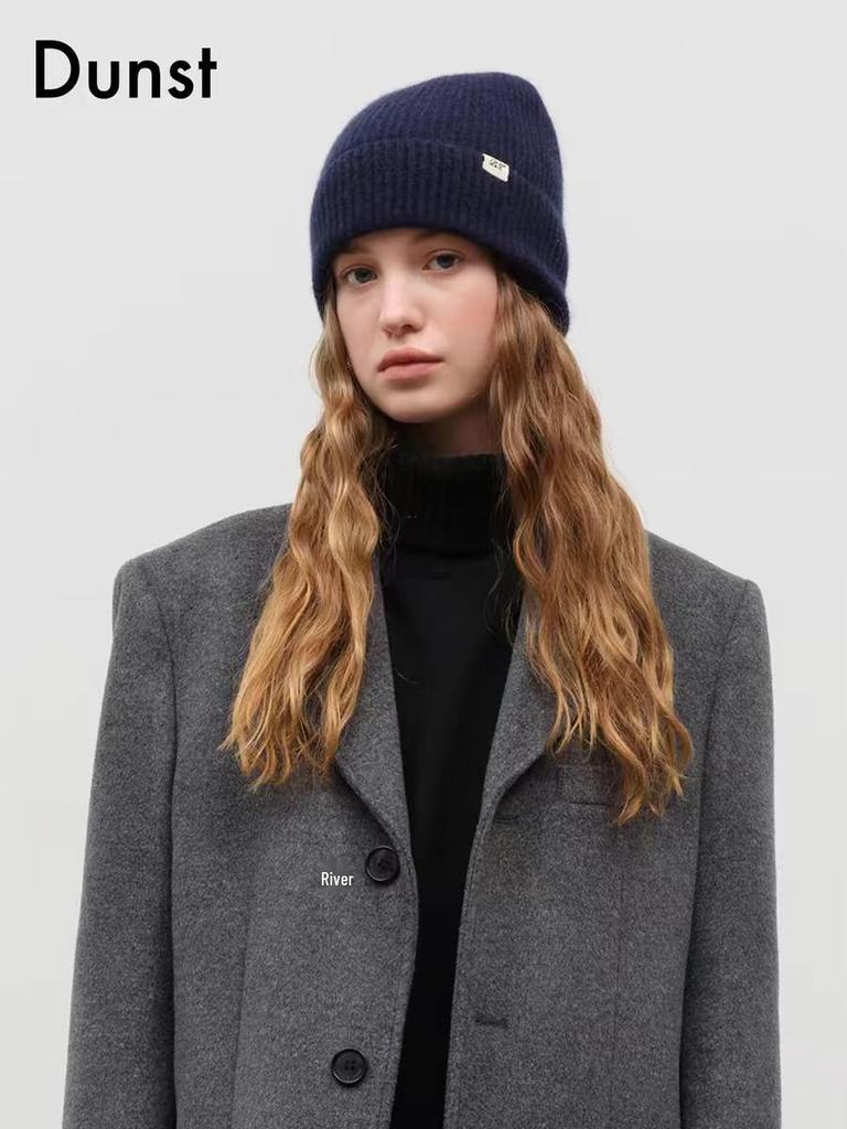 Touca de Lã Unissex Zhou Yutong: Chapéu Elegante, Quente, Que Valoriza o Rosto para Outono/Inverno