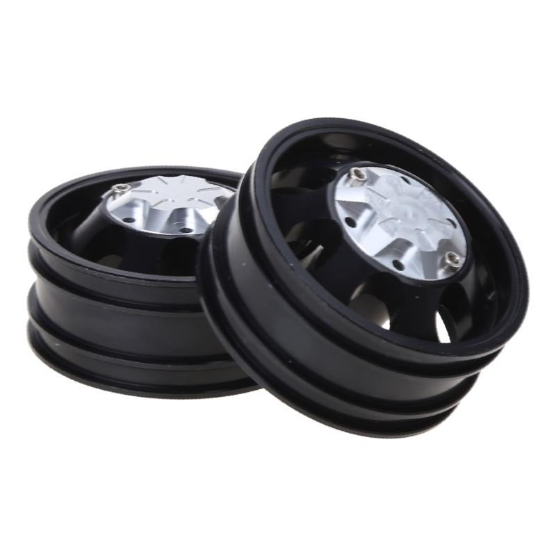 1Set/2Pieces RC Front heel for Rim Aluminum Alloy Beadlock heel Hub Heavy Duty Bearing Spare Part for 1:14 Tamiya ac