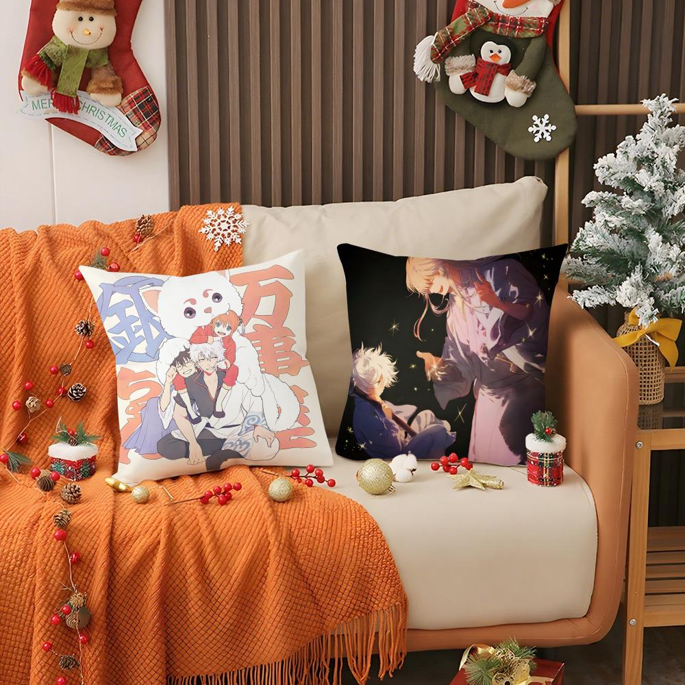 Science Fiction Comics Gintama-Anime Pillow Case Pattern Printed Pillowcase for Living Room Sofa Cushion Cover & Bedroom Decor
