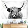Grey Cow Head Tapestry Wall Hanging Abstract Hippie Psychedelic Witchcraft Tapiz Dormitory Living Room Home Decor