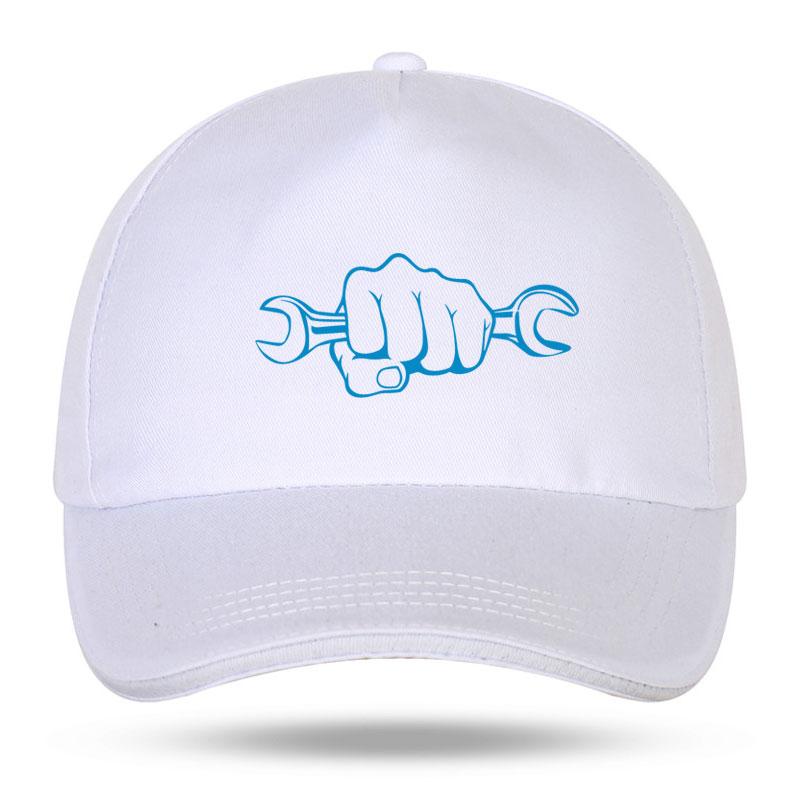 New Unisex Women Fashion Mechanic Holding A Wrench Funny Baseball Caps for Hip Hop Cotton Trucker Cap Bone Dad Hats