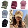 Cotton Letter Baseball Cap Sunscreen Hole Peaked Cap Fashion Love Baseball Hat  Streetwear