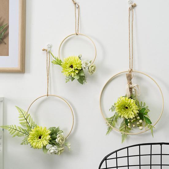 Artificial Flower Wreath, Sustainable Hanging Ornaments, with Elegant Flower Decorations for Bedroom Living Room Balcony Cafe Nursery