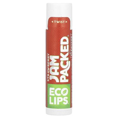 Eco Lips, Jam Packed, balzám na rty, jahoda, 4,25 g (0,15 unce)