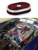 12"x2" Oval Air Cleaner Filter Assembly 5-1/8" Carb Neck W/ Flow-Thru Lid High Flow Chrome for GMC Chevy Ford Chryler Dodge