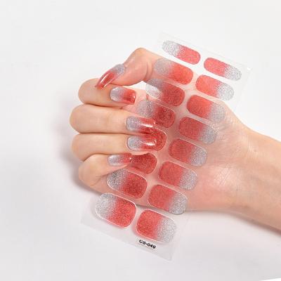 Semi-Cured Wraps Schneller Gel-Nagelaufkleber Solide Nagelgel-Wraps Klebend Vollständige Abdeckung Gel-Nagel-Abziehbild UV-Lampen-gehärtete Maniküre-Dekoration