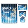 Christmas Shower Curtain Toilet Four-Piece Floor Mat Bathroom Absorbent Non-Slip Door Mat Carpet Bathroom Absorbent Foot Mat