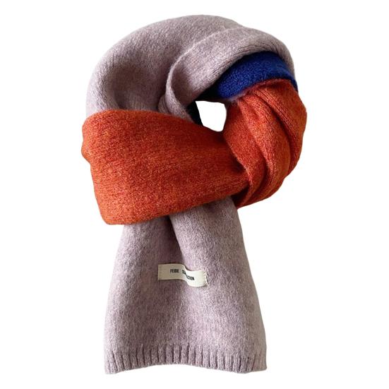 

Теплый шарф Супермягкий Лоскутный цвет Ветрозащитный Ультратолстый Моющийся Сохраняет тепло Полиэстер Осень Зима Женский Теплый шарф Накидка на шею для леди кофейный