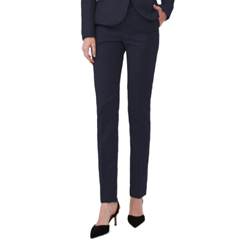 Qisu Four Seasons Women's Classic Faux Wool Suit Trousers