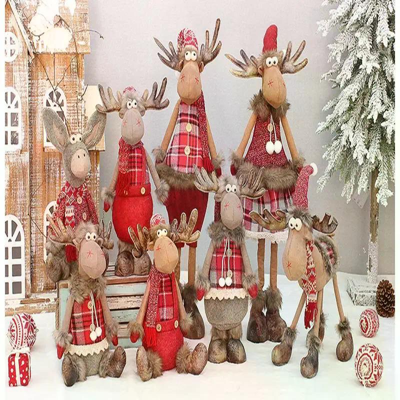New Creative Christmas Doll Ornament Party Supplies Elk Festival Decoration Embellishment Plush Doll New Year's Supplies