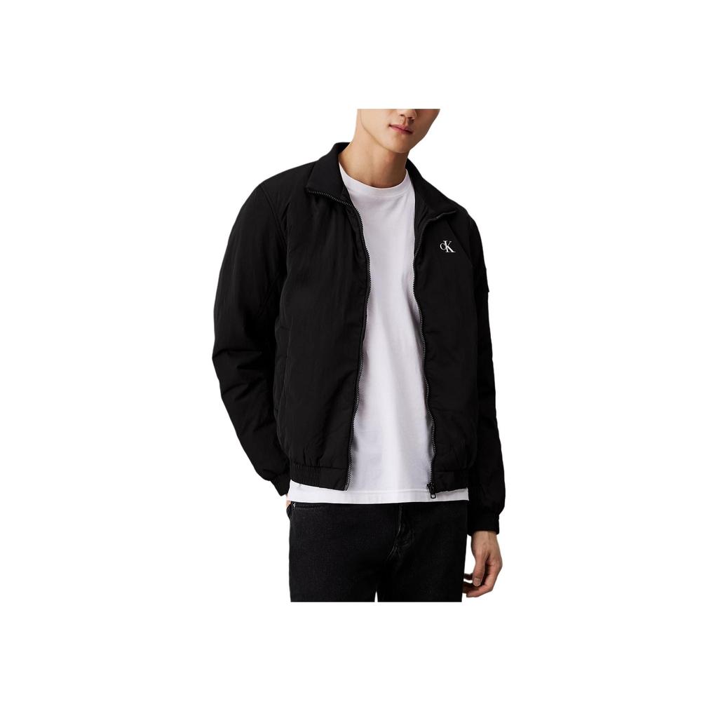 Calvin Klein Letter Zipper Casual Stand Collar Jacket Men Jackets Black J30J325592-BEH