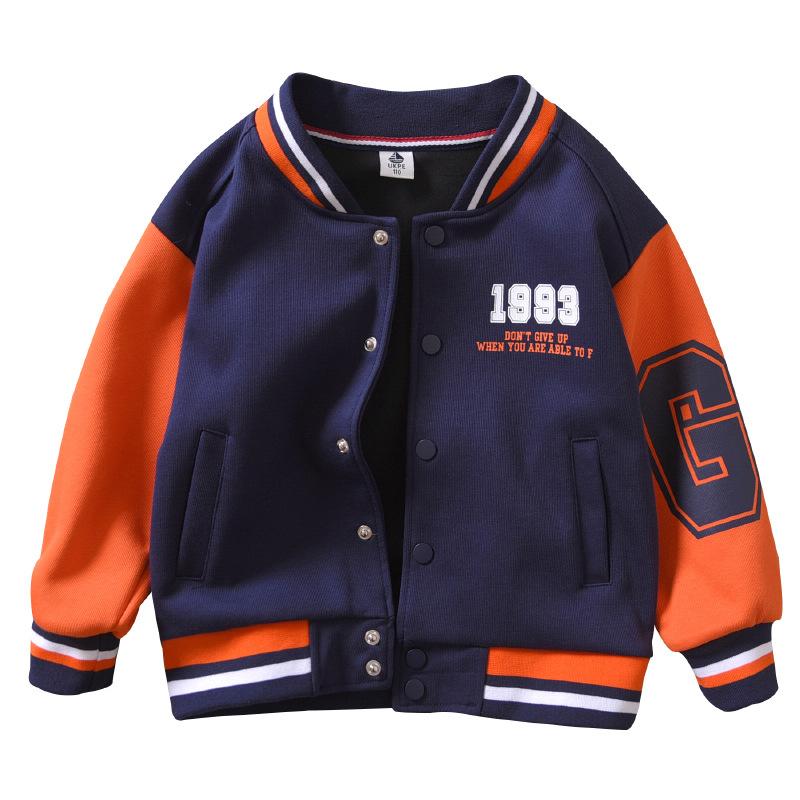 Veste de sport décontractée à boutons pour garçons, printemps et automne, maillots de baseball