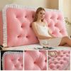 Luxurious Bedroom Crystal Velvet Backrest Pillow, Fashionable Lace Design, Soft And Skin-Friendly, Full And Elastic