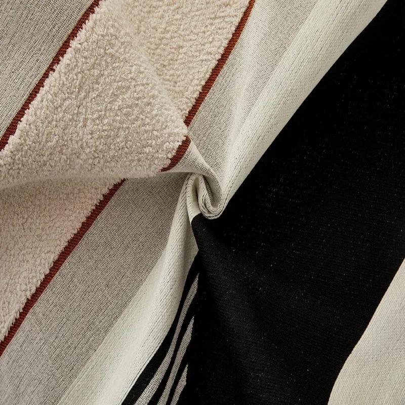 Nordic Striped Chenille Anti-Scratch Couch Cover Sofa Towel Washable Anti-Slip Sofa Cover Furniture Protection for Living Room