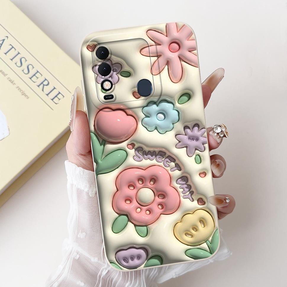 For Tecno Spark 8 Case Cute Rabbit Panda Back Cover KG6 KG6k Phone Cases For Tecno Spark 8 8T Soft Fundas Spark8 Spark8T Coque