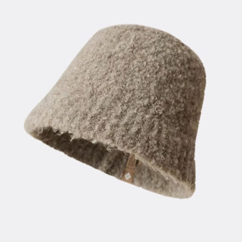 LOOKING4U The Cap Label Point Bucket Hat Oatmeal