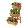 3-Tier Wooden Vertical Raised Garden Bed with Legs Tiered Planter Box Vertical Garden Planter Wood Plant Stand Wood Flower Rack