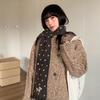 [Winter girly feeling] Korean niche design wool blended cartoon deer jacquard knitted warm scarf women