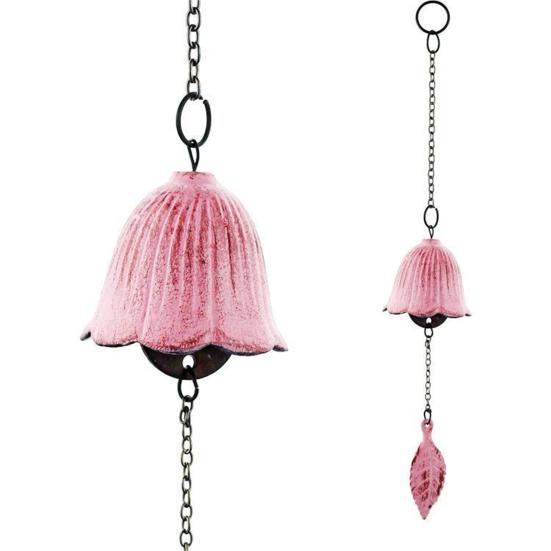 Japanese Bless Wind Chime Cast Iron Outdoor Small Wind Chime Retro Garden Hanging Wind Bell for Good Luck Patio Balcony Decoration